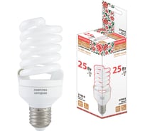 Люминесцентная лампа TDM ELECTRIC НЛ-FSТ2-25Вт-2700К–Е27 (54x126 мм), Народная SQ0347-0062