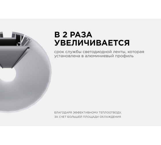 Круглый подвесной алюминиевый профиль Apeyron для светодиодной ленты, серебро, ø60мм, 2м, комплект 08-40