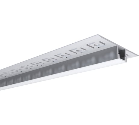 Алюминиевый профиль Apeyron для светодиодной ленты, под гипсокартон и плитку, серебро, 53x13мм, комплект 08-53