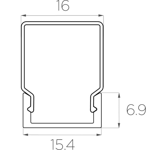 Комплект алюминиевого профиля LEDCRAFT с экраном и заглушками LC-LP0716M1716-1 1638000004