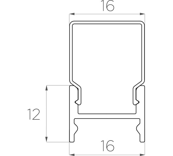 Комплект алюминиевого профиля LEDCRAFT с экраном и заглушками LC-LPS1216M1716-1 1638000018