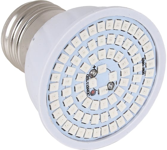 Лампа для растений INBLOOM LED, 80 светодиодов (52R+28B), Е27, 5x5х5.4см, 3.6W, PC 185-078