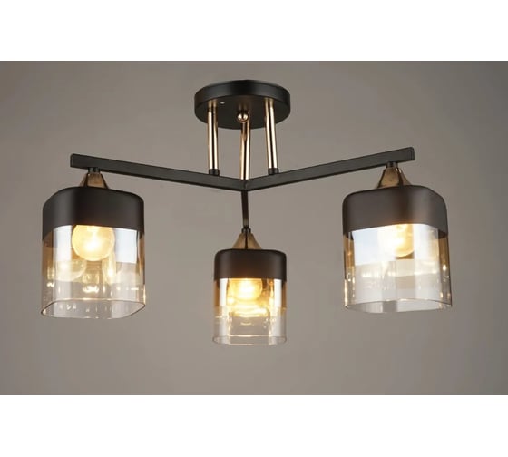 Люстра HIPER 3E2760Вт BLACK/GOLD H211-3
