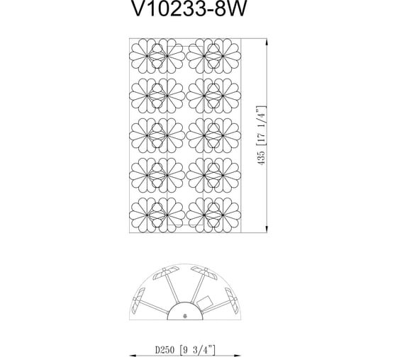 Настенный светильник Moderli Selectra латунь, прозрачный V10233-8W