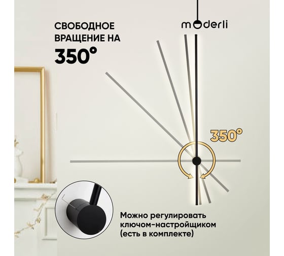 Настенный светодиодный светильник Moderli Ricco черный, белый V5005-WL