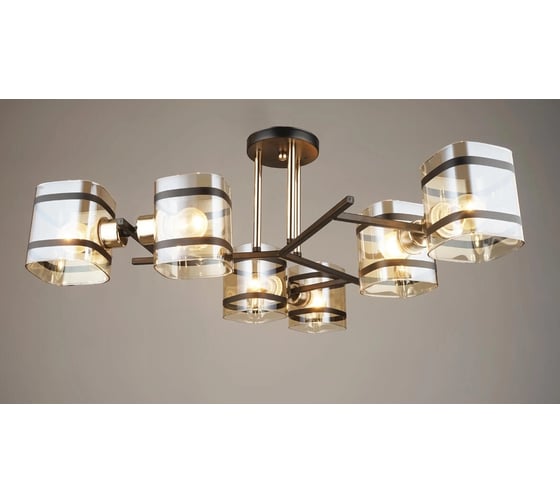 Люстра HIPER 6E2760Вт BLACK/GOLD H213-6 1