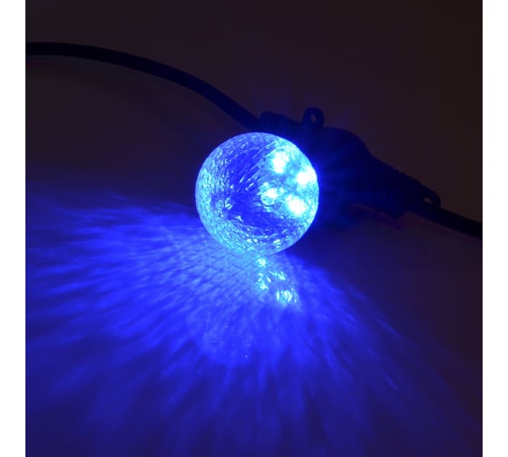 Лампа декоративная светодиодная led-d45-1w/blue/e27/cl/с pineapple Volpe UL-00010066