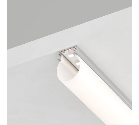 Алюминиевый узкий профиль Feron экран круглый, серебро CAB282 10301