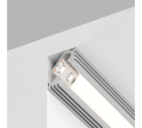 Алюминиевый угловой профиль с фаской, серебро Feron CAB272 10270