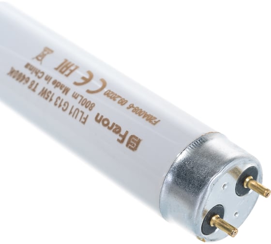 Люминесцентная двухцокольная лампа T8 G13 15W 6400K FERON FLU1 3002
