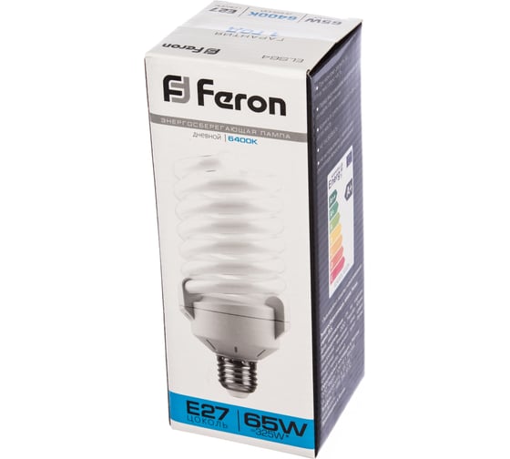 Энергосберегающая лампа - спираль E27 65W 6400K FERON ELS64 4112