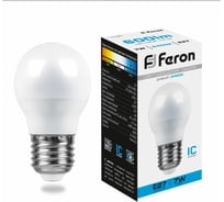 Светодиодная лампа - шарик E27 7W 6400K FERON LB-95 25483