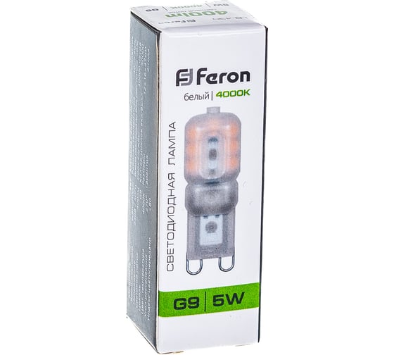 Светодиодная лампа G9 5W 4000K FERON LB-430 25637