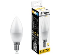 Светодиодная лампа - свеча E14 7W 2700K FERON LB-97 25475