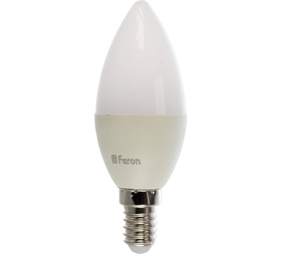Светодиодная лампа - свеча E14 7W 2700K FERON LB-97 25475