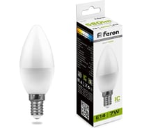 Светодиодная лампа - свеча E14 7W 4000K FERON LB-97 25476