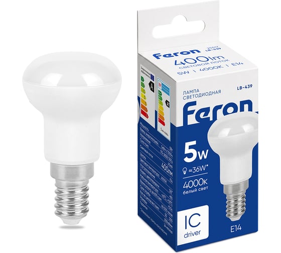Светодиодная лампа FERON LB-439 E14 5W 4000K 25517