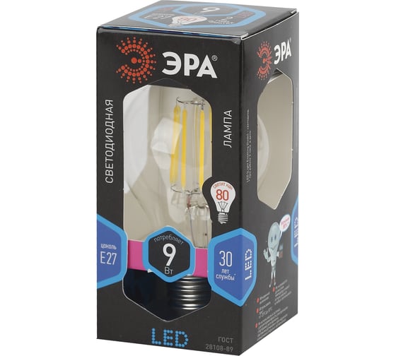 Светодиодная лампа ЭРА F-LED А60-9w-840-E27 Б0019015