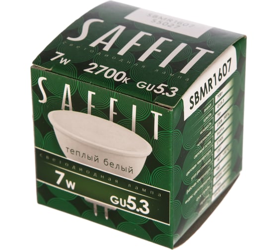 Светодиодная лампа SAFFIT SBMR1607 MR16 GU5.3 7W 2700K 55027
