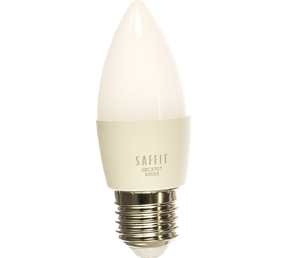Светодиодная лампа SAFFIT SBC3707 Свеча E27 7W 4000K 55033