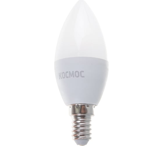 Светодиодная лампа КОСМОС LED 6.5Вт Свеча 220В E14 3000К 417235 LkecLED6.5wCNE1430