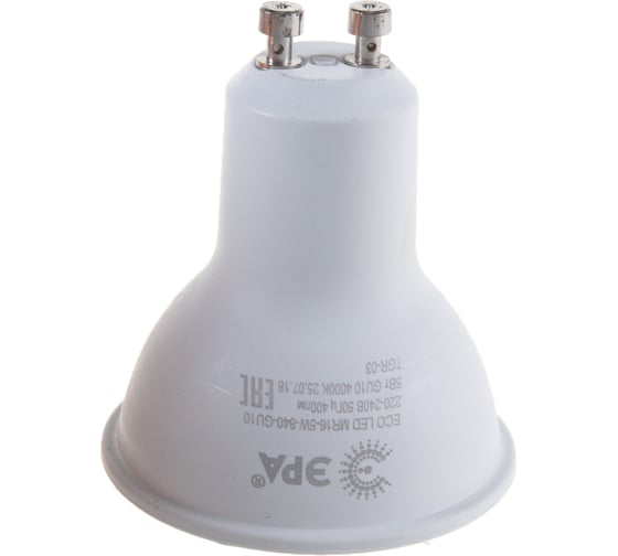 Светодиодная лампа ЭРА LED smd MR16-5w-840-GU10 ECO Б0019063
