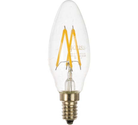 Лампа Gauss Filament Свеча E14 5W 4100К 2 лампы в упаковке 103801205P
