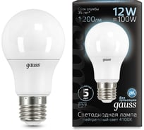 Лампа LED A60 globe 12W E27 4100K Gauss 102502212