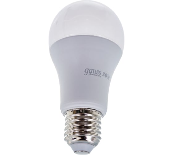 Лампа Gauss LED Elementary A60 20W E27 2700K SQ 23219