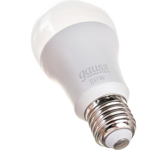 Лампа Gauss LED Elementary A60 20W E27 6500K SQ 23239