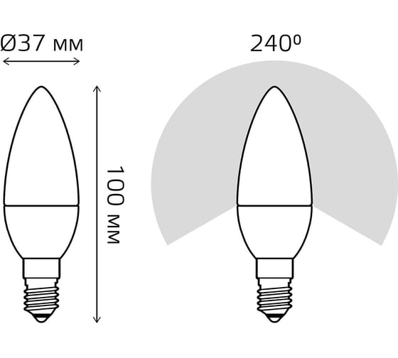 Лампа Gauss LED Elementary Candle 6W E14 4100K SQ 33126
