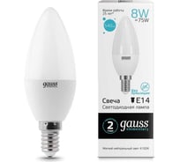 Лампа LED Candle 8W E14 4100K Gauss Elementary 33128