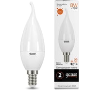 Лампа Gauss LED Elementary Candle Tailed 8W E14 2700K SQ 34118