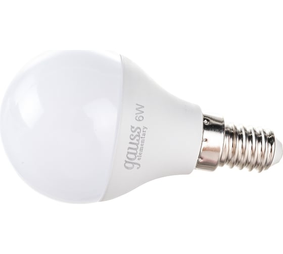 Лампа Gauss LED Elementary Globe 6W E14 4100K SQ 53126
