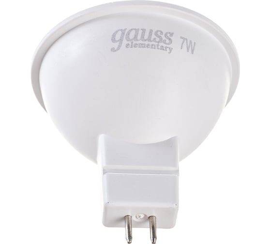 Светодиодная лампа Gauss Elementary MR16 7W 530lm 3000K GU5.3 LED 1/10/100 13517