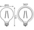 Лампа Gauss LED Filament G95 E27 6W Golden 2400K SQ 105802006 4