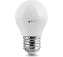 Лампа LED Globe E27 4W 2700K Gauss Crystal Clear 105202104