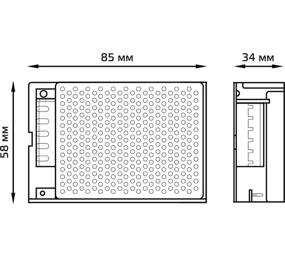 Блок питания для светодиодной ленты Gauss 30W 12V IP20 (драйвер) 202003030