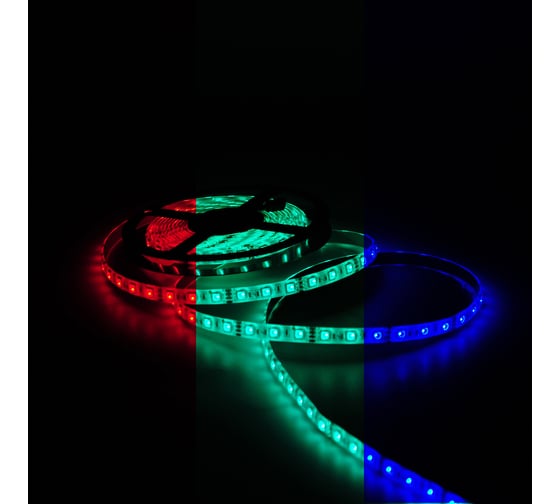 Лента Gauss LED 5050/60-SMD 14.4W 12V DC RGB блистер 5м SQ 312000414