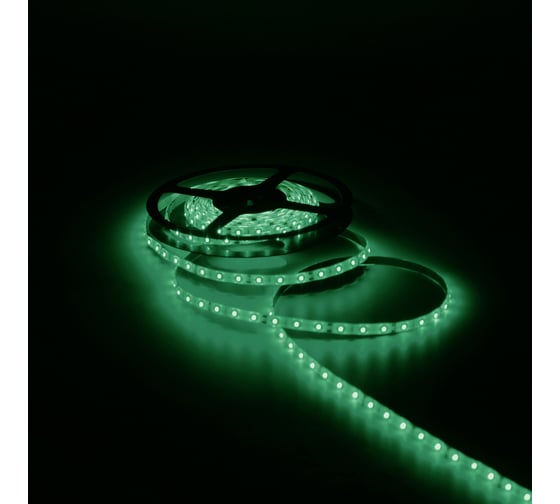 Лента Gauss LED 2835/60-SMD 4.8W 12V DC зеленый IP66 блистер 5м SQ 311000605