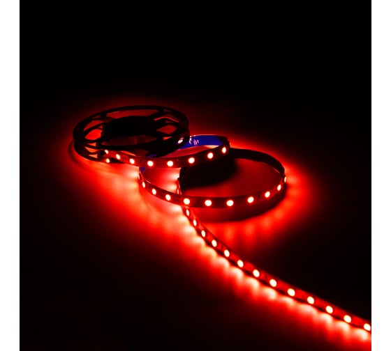 Лента Gauss LED 2835/60-SMD 4.8W 12V DC красный блистер 5м SQ 312000705