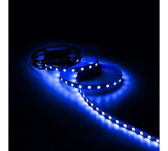 Лента Gauss LED 2835/60-SMD 4.8W 12V DC синий блистер 5м SQ 312000505