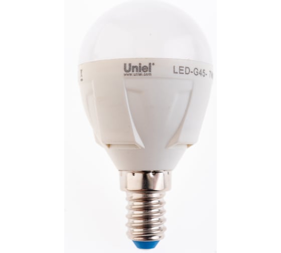 Светодиодная лампа Uniel LED-G45-7W/WW/E14/FR PLP01WH UL-00000773