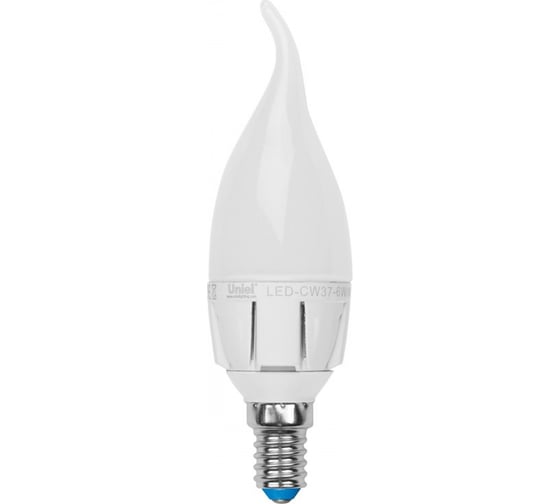 Светодиодная лампа Uniel LED-CW37-7W/WW/E14/FR PLP01WH UL-00000770