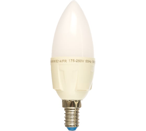 Светодиодная лампа Uniel LED-C37-7W/WW/E14/FR PLP01WH UL-00000768