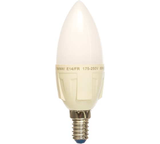Светодиодная лампа Uniel LED-C37-7W/NW/E14/FR PLP01WH UL-00000767