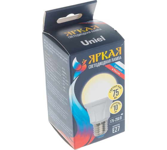 Светодиодная лампа Uniel LED-A60 10W/WW/E27/FR PLP01WH UL-00001524