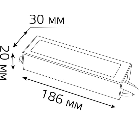 Пылевлагозащищенный блок питания для светодиодной ленты 15W 12V IP66 Gauss 202023015