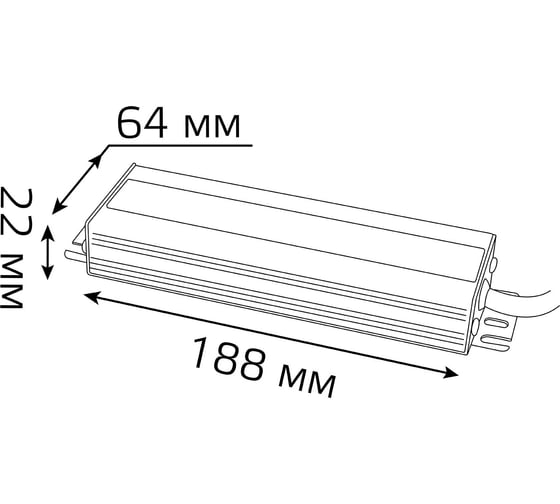 Блок питания для светодиодной ленты Gauss 100W 12V IP66 (драйвер) 202023100