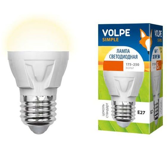 Светодиодная лампа Volpe LED-G45-6W/DW/E27/FR/O UL-00001070 1